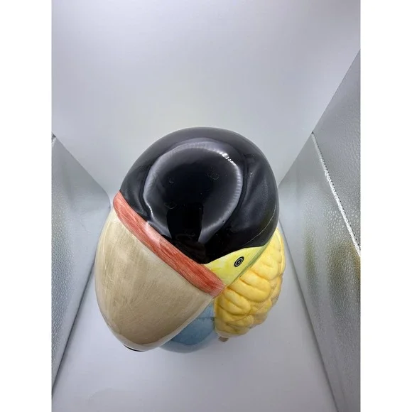 Vintage Toucan Exotic Colorful  Bird Cookie Jar - Picture 8 of 16